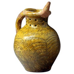 Donyatt Pottery Somerset Slipware Earthenware Puzzle Jug, 1862
