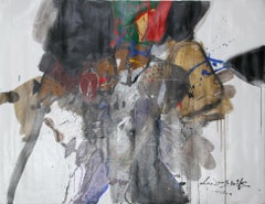 Große Abstrakte Expressionist Öl auf Leinwand Gemälde von Doo-Shik Lee