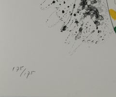 Impressionen von Frauen 2, Abstrakt-expressionistische Lithographie von Doo Shik Lee