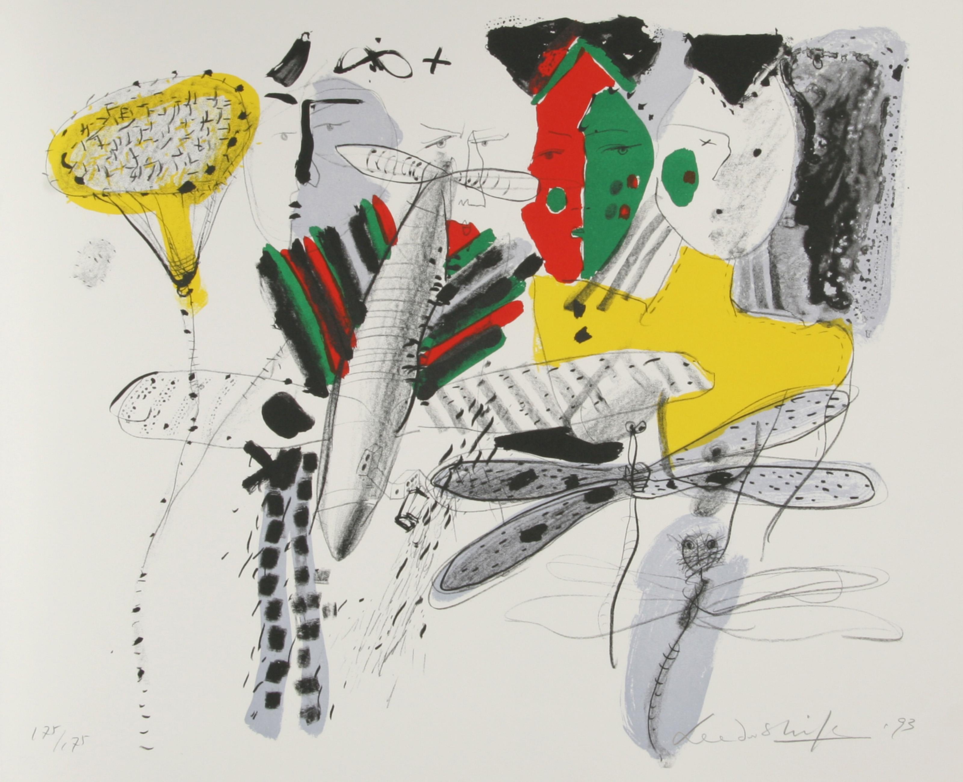 Impressions of Women 3, Abstract Expressionist Lithograph by Doo-shik Lee