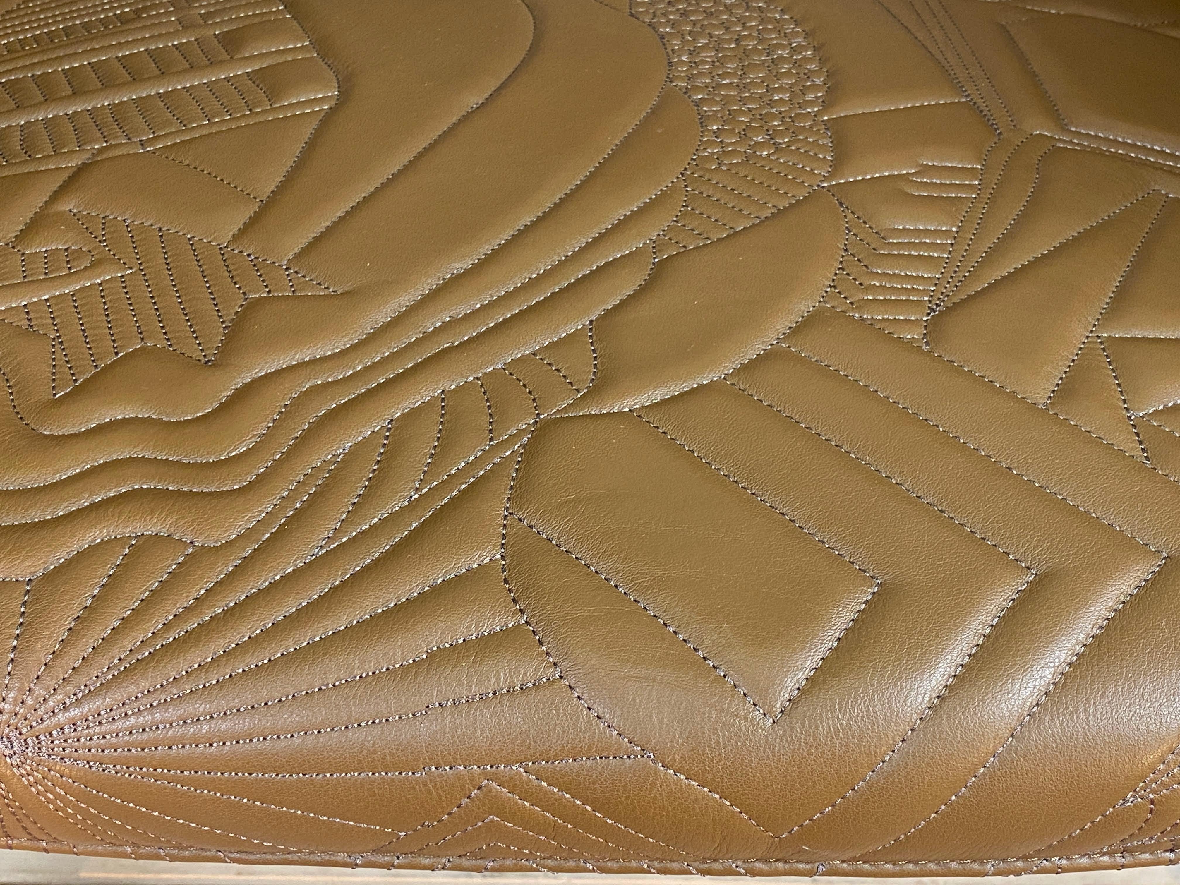 Moroso Doodle Armchair Premium Leather Italian Mid Century For Sale 10