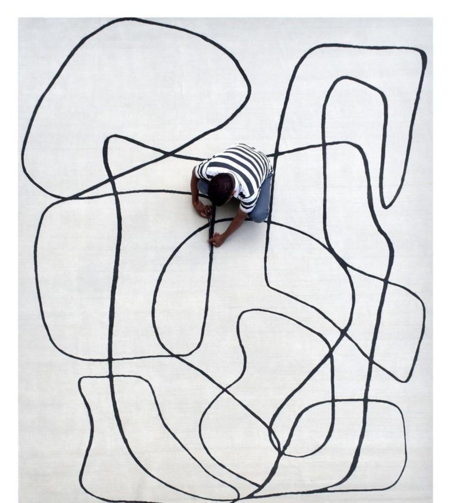 Doodle Kleiner Teppich von Art & Loom (21. Jahrhundert und zeitgenössisch) im Angebot