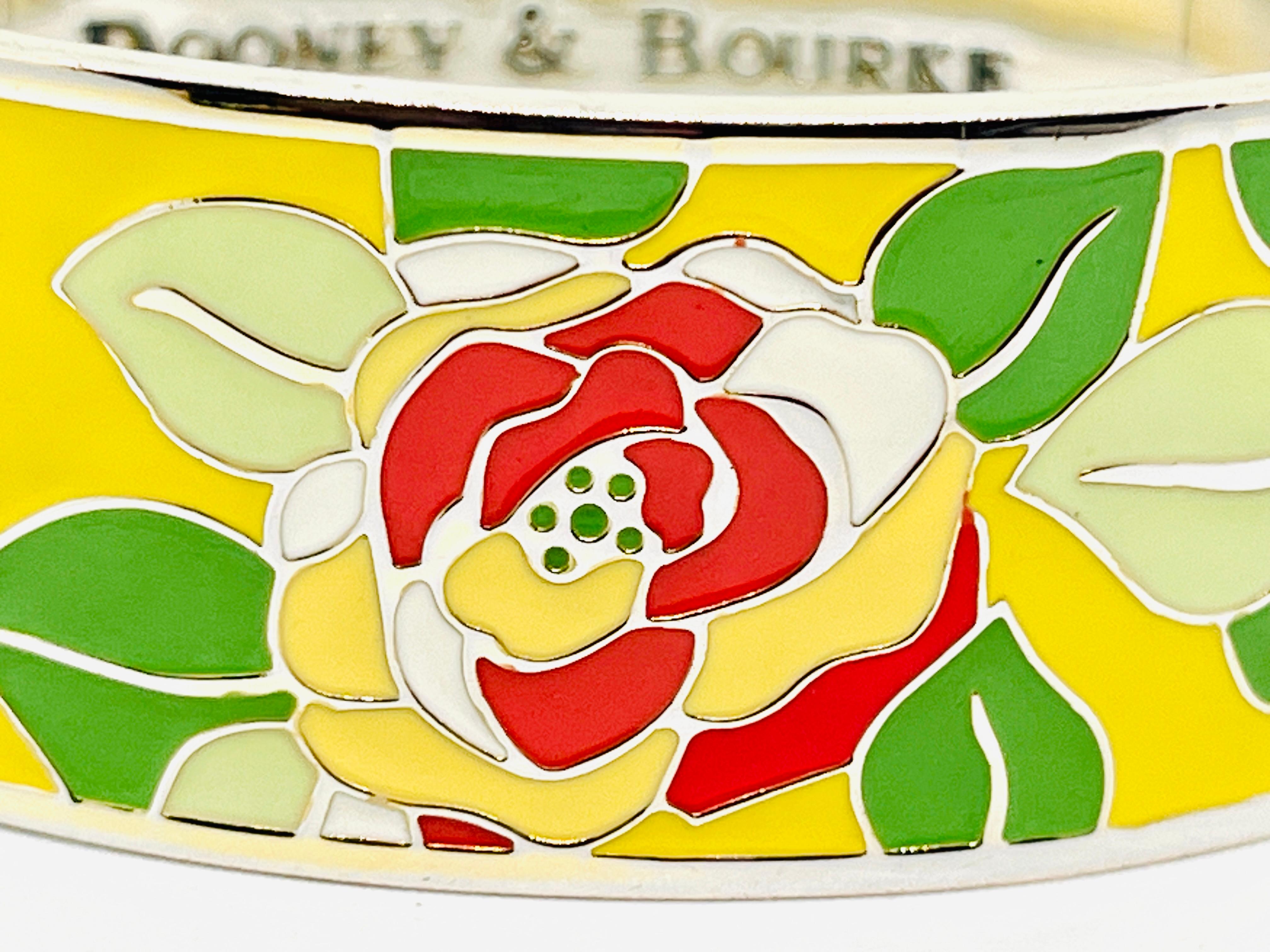 Dooney and Bourke Rosette Garden Clamper Bracelet jaune en vente 1