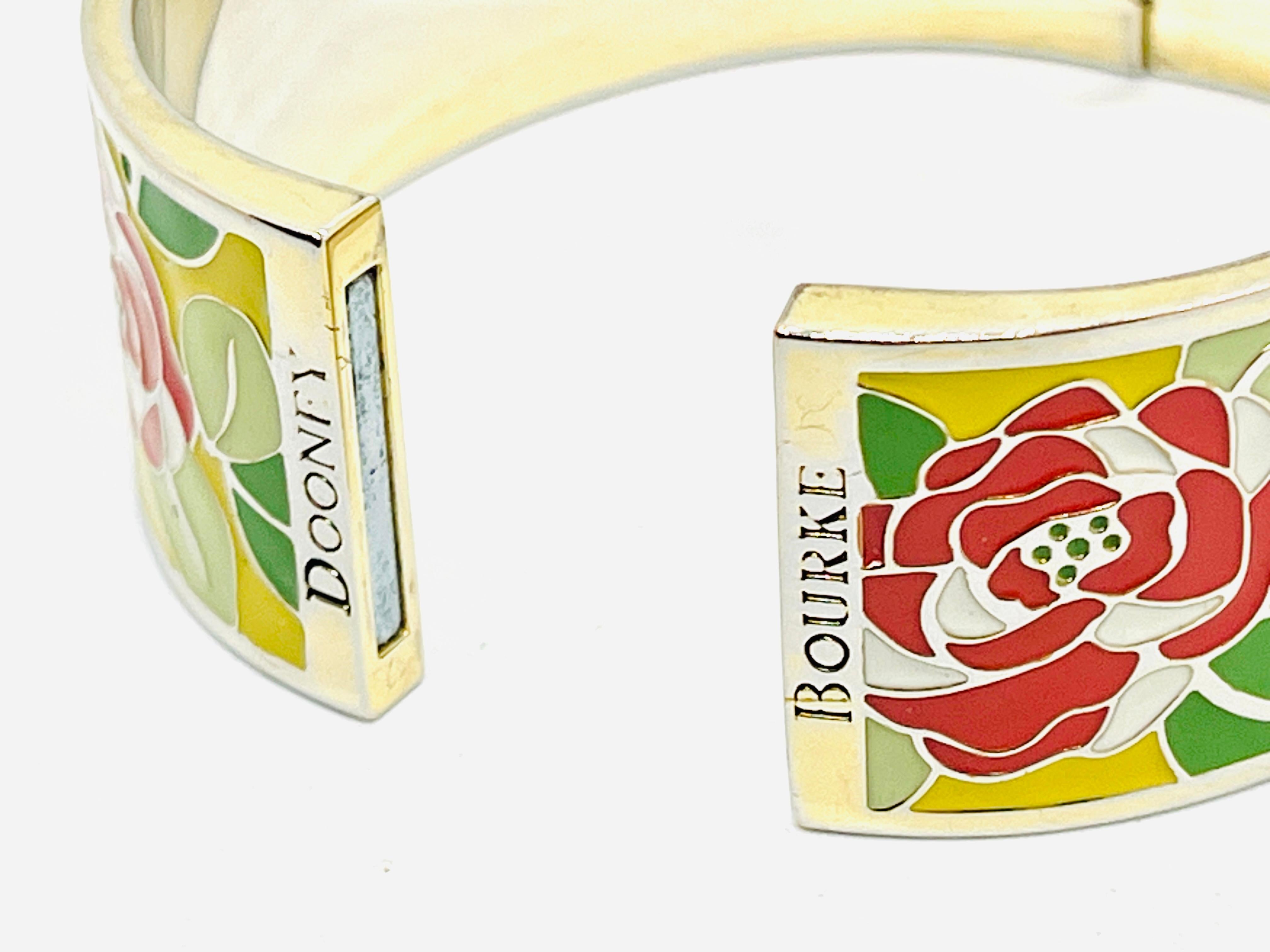 Dooney and Bourke Rosette Garden Clamper Bracelet jaune en vente 4