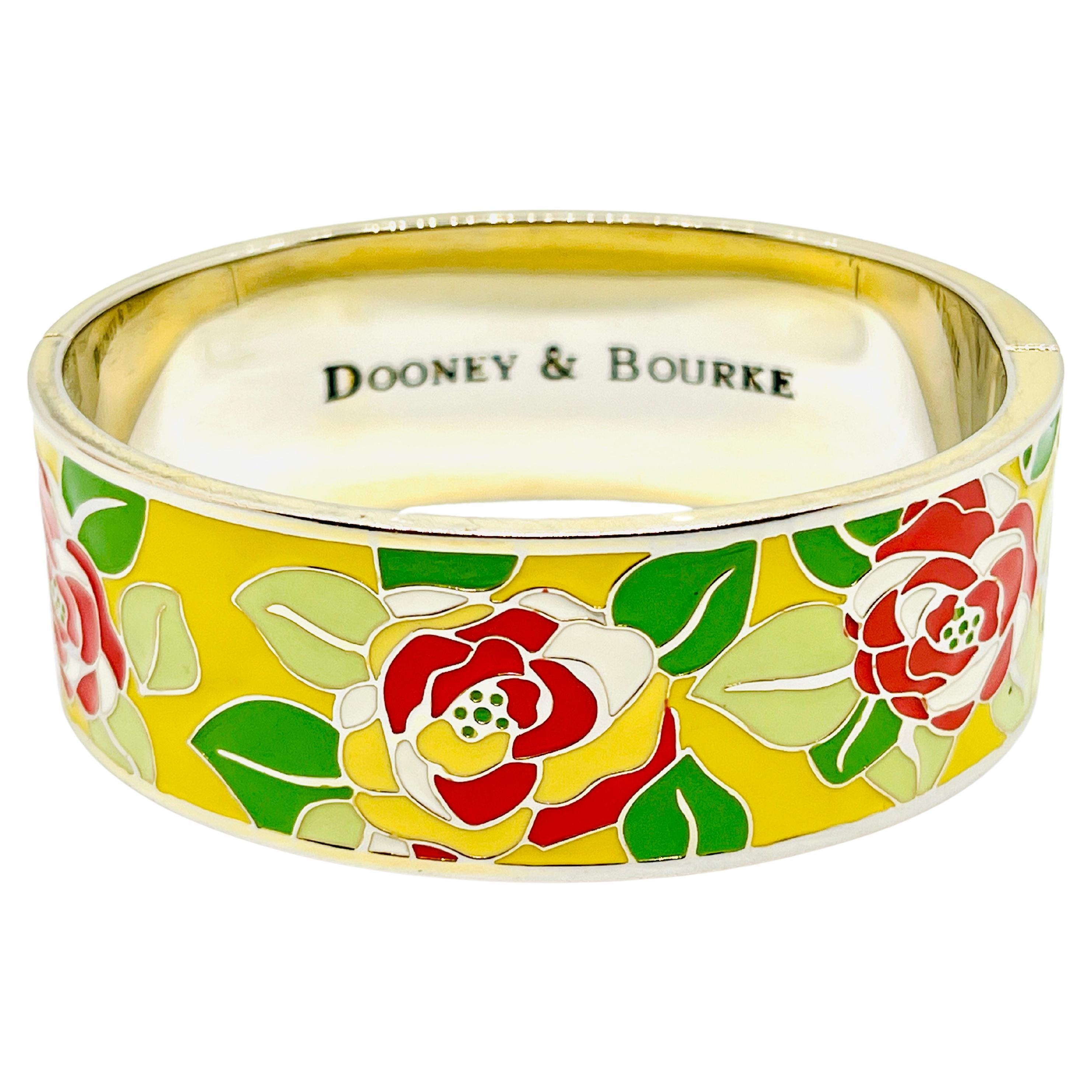 Dooney and Bourke Rosette Garden Clamper Bracelet jaune en vente