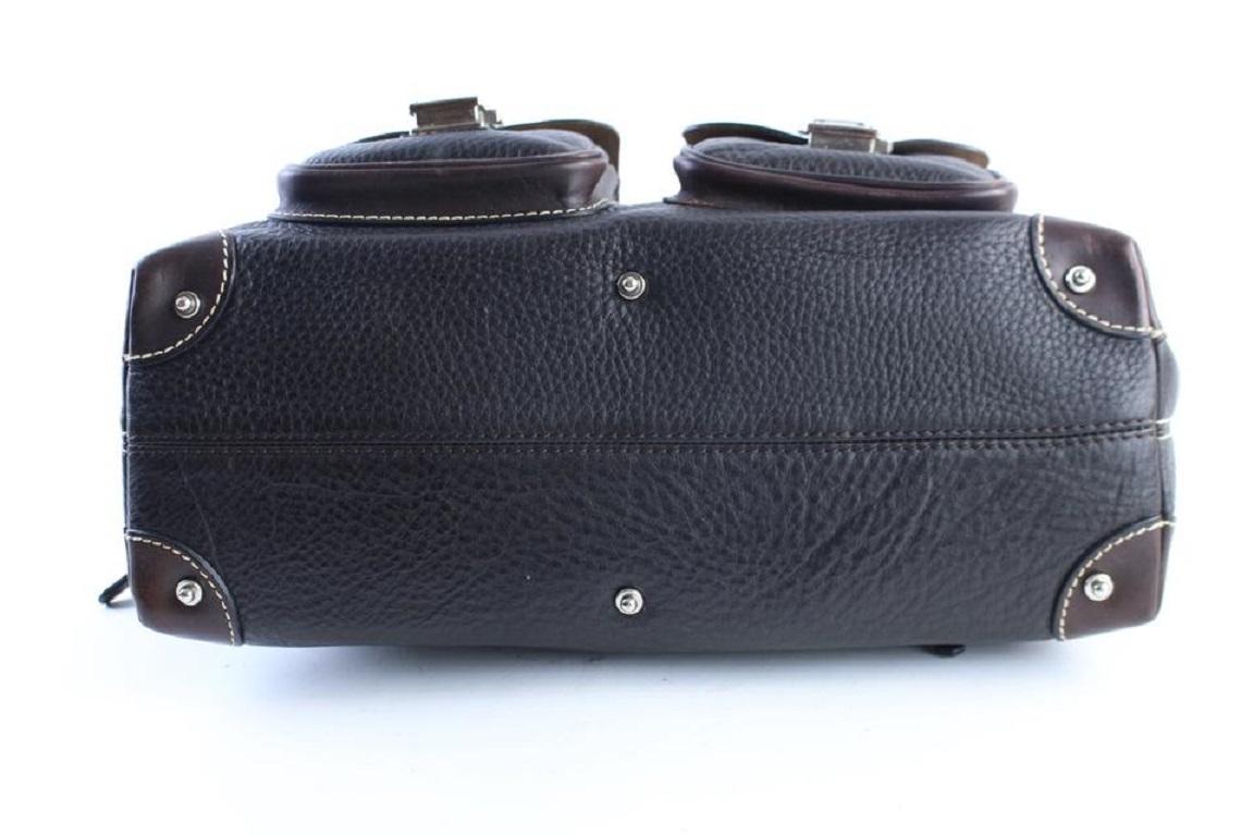 Dooney & Bourke Dark Brown Leather Satchel Bag 246dg56 For Sale 5