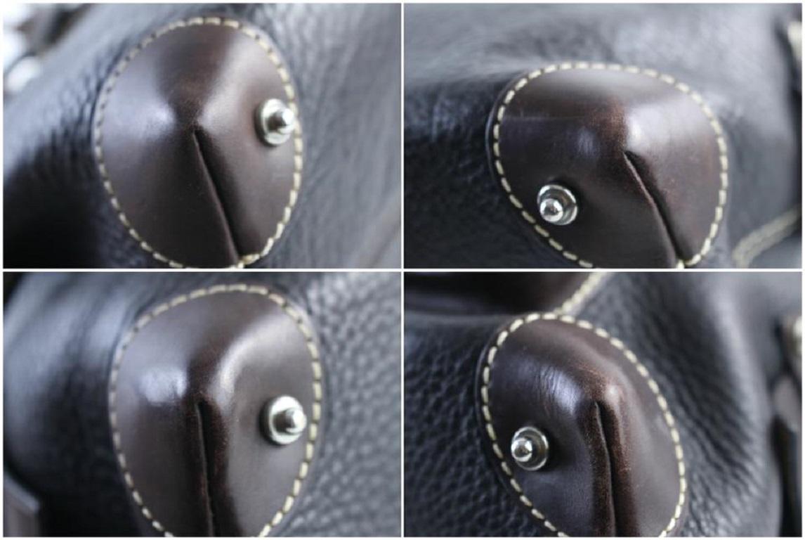 Dooney & Bourke Dark Brown Leather Satchel Bag 246dg56 For Sale 7