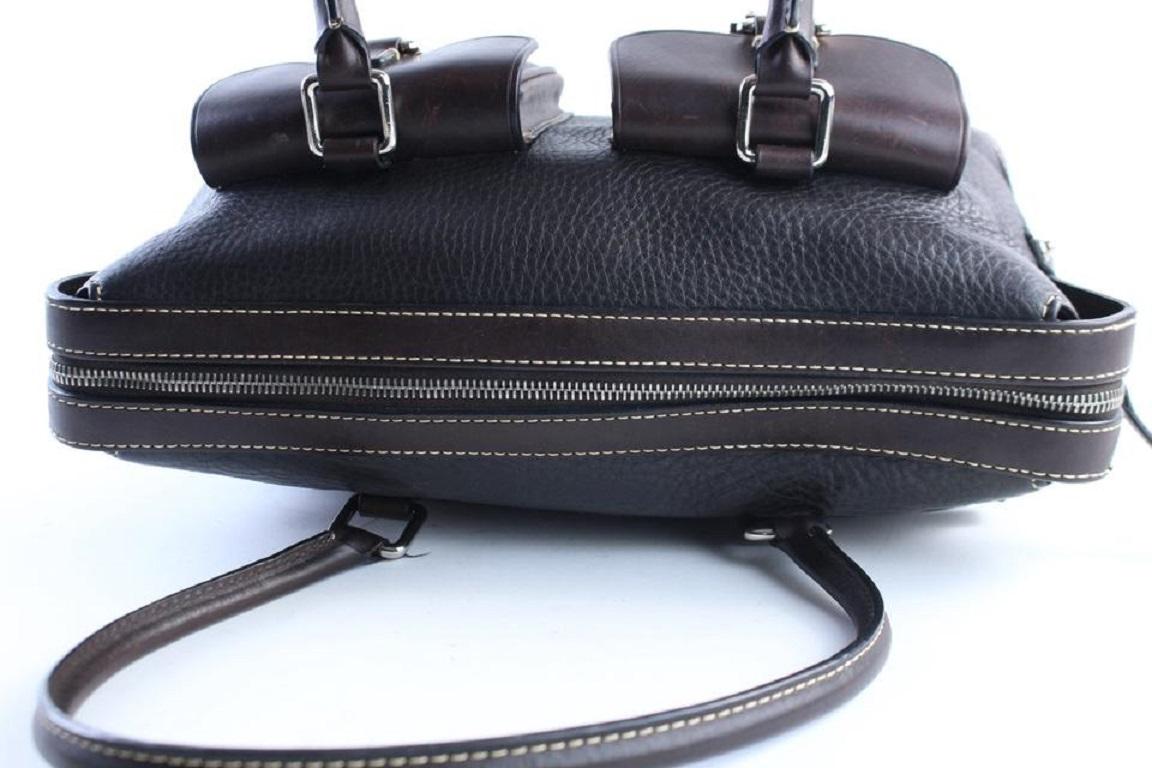 Dooney & Bourke Dark Brown Leather Satchel Bag 246dg56 For Sale 1
