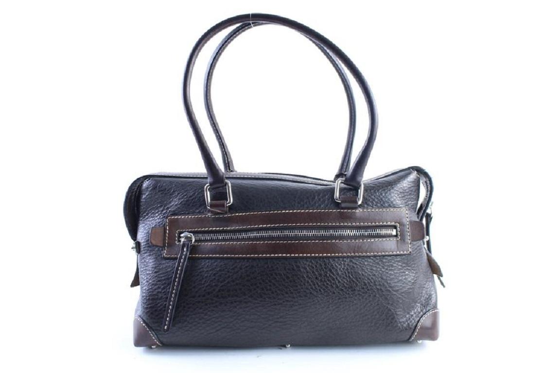 Dooney & Bourke Dark Brown Leather Satchel Bag 246dg56 For Sale 3