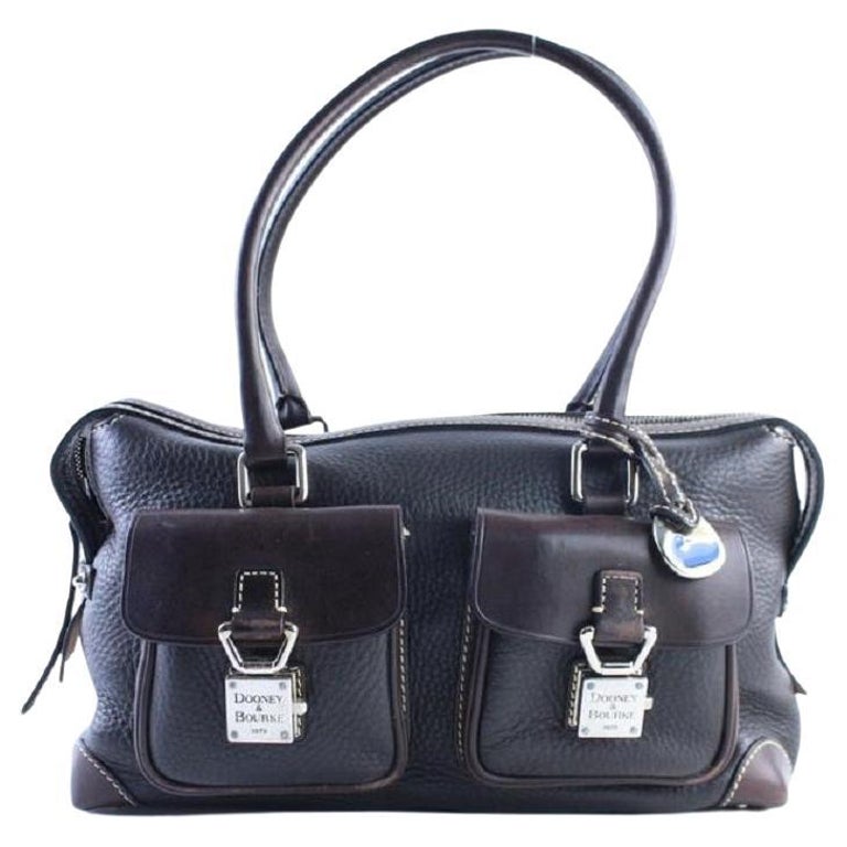 Dooney and Bourke Dark Brown Leather Satchel Bag 246dg56 For Sale at ...
