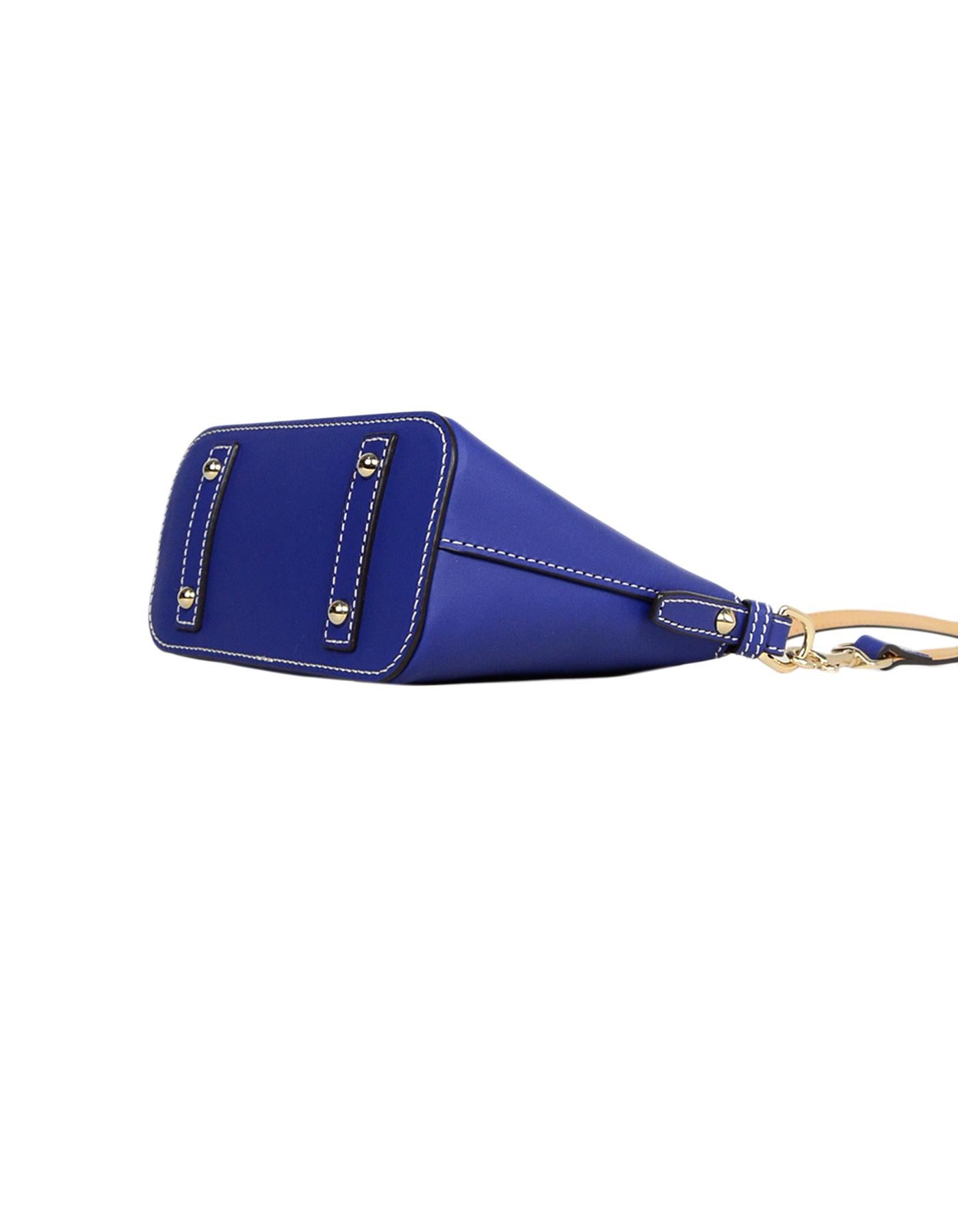 Women's Dooney & Bourke French Blue Leather Domed Crossbody Bag