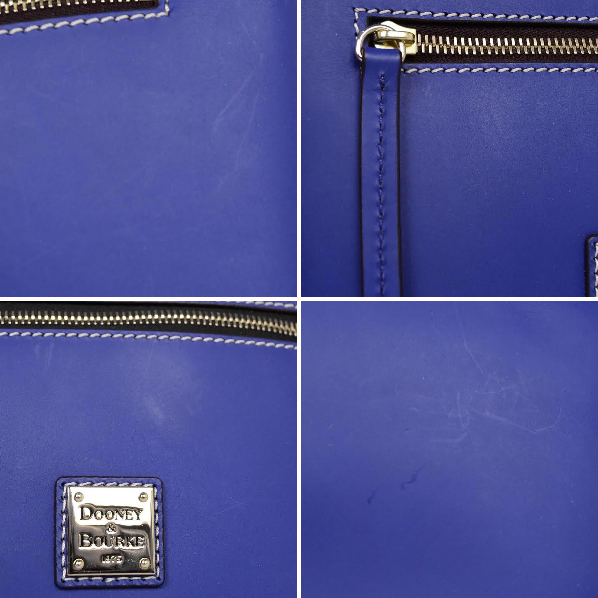 Dooney & Bourke French Blue Leather Domed Crossbody Bag 1