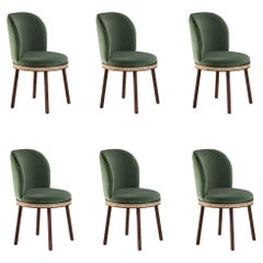 DOOQ! 6x Alma Chair with Velvet Kiwi