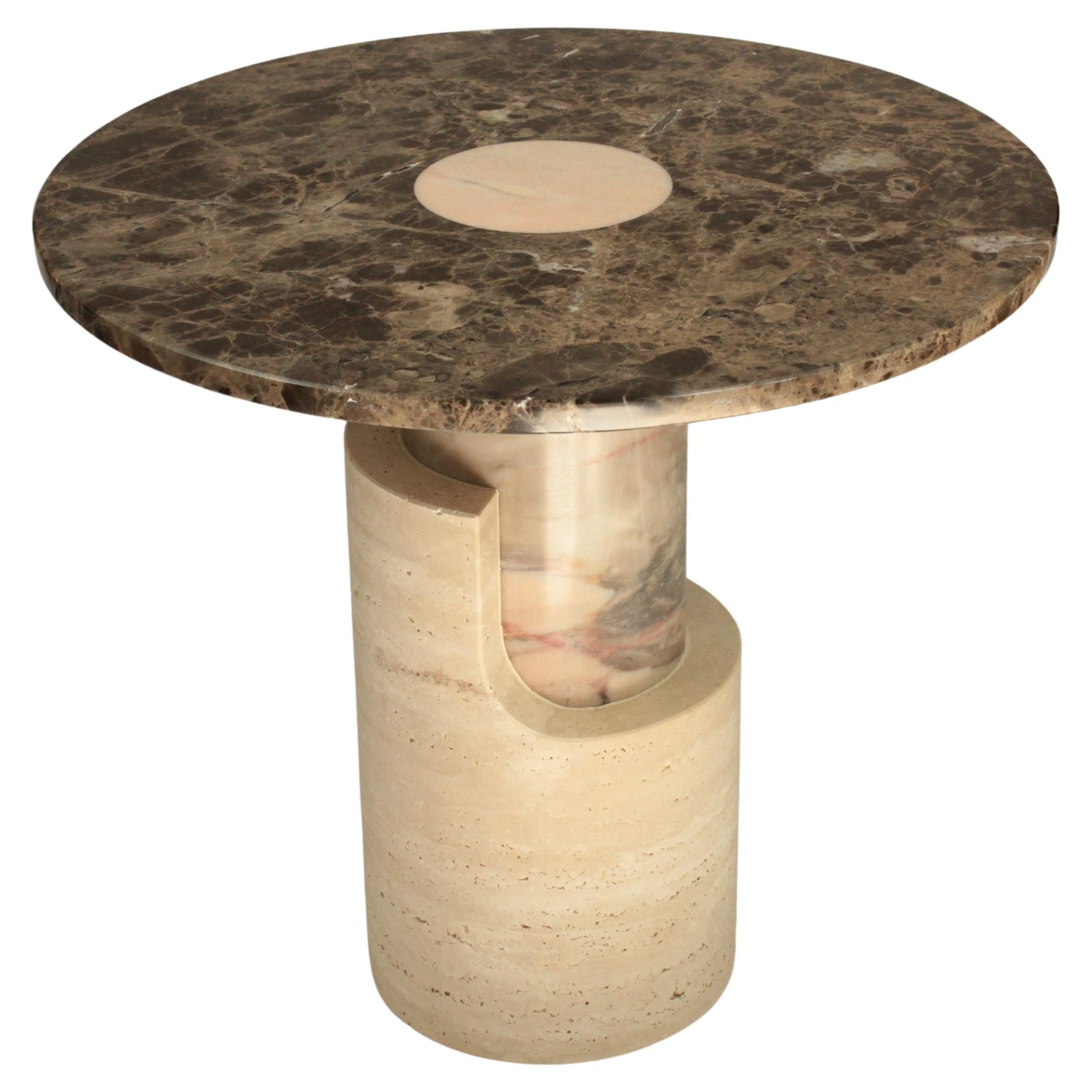 DOOQ! Braque Side Table in Marble Brown Emperador