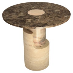 DOOQ! Braque Side Table in Marble Brown Emperador