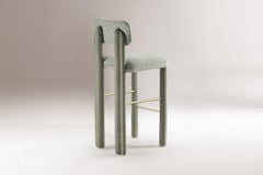 DOOQ! Sedia da banco Camelia in grigio e verde scuro