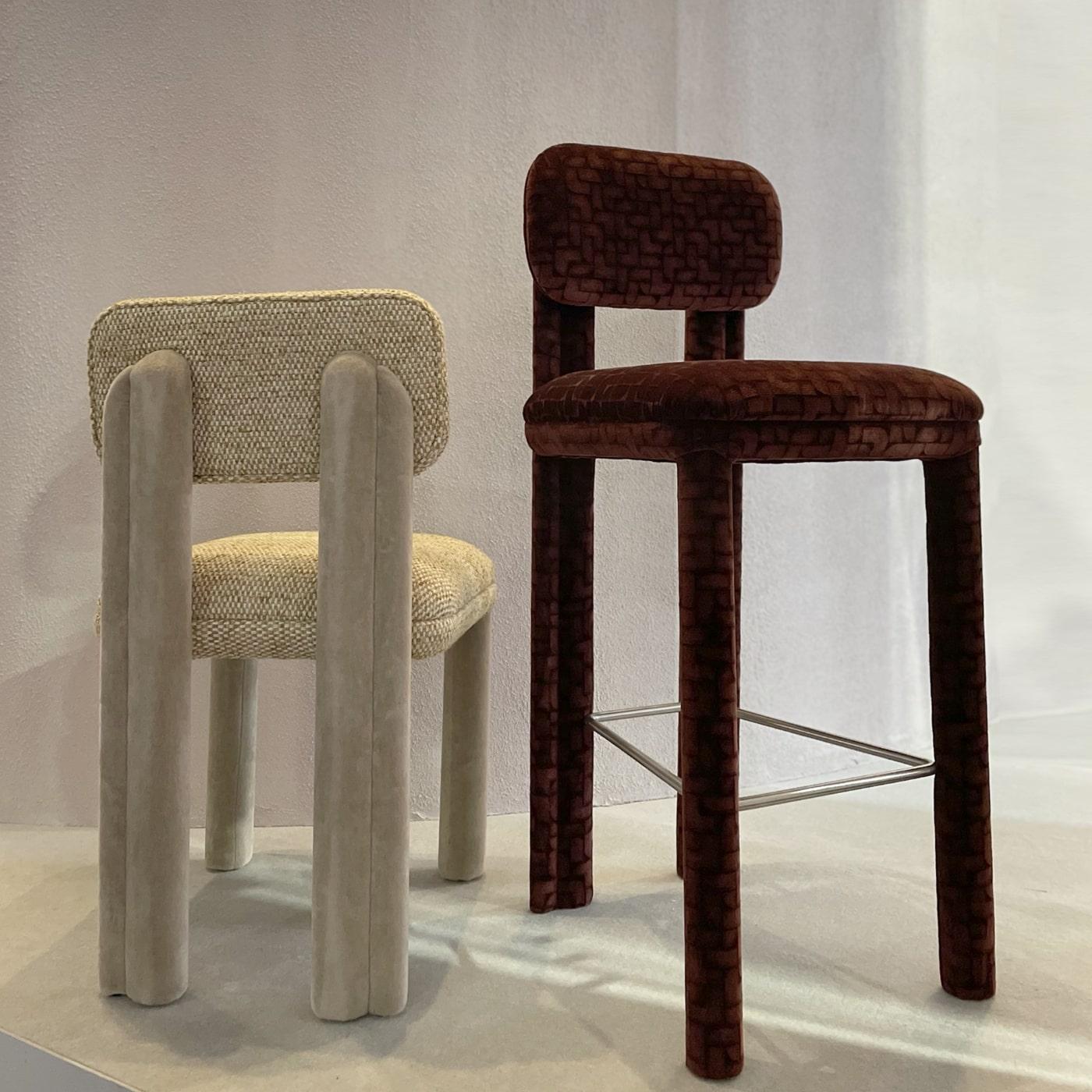 DOOQ ! Chaise de comptoir Camelia en gris et vert plus foncé Neuf - En vente à Lisbon, PT