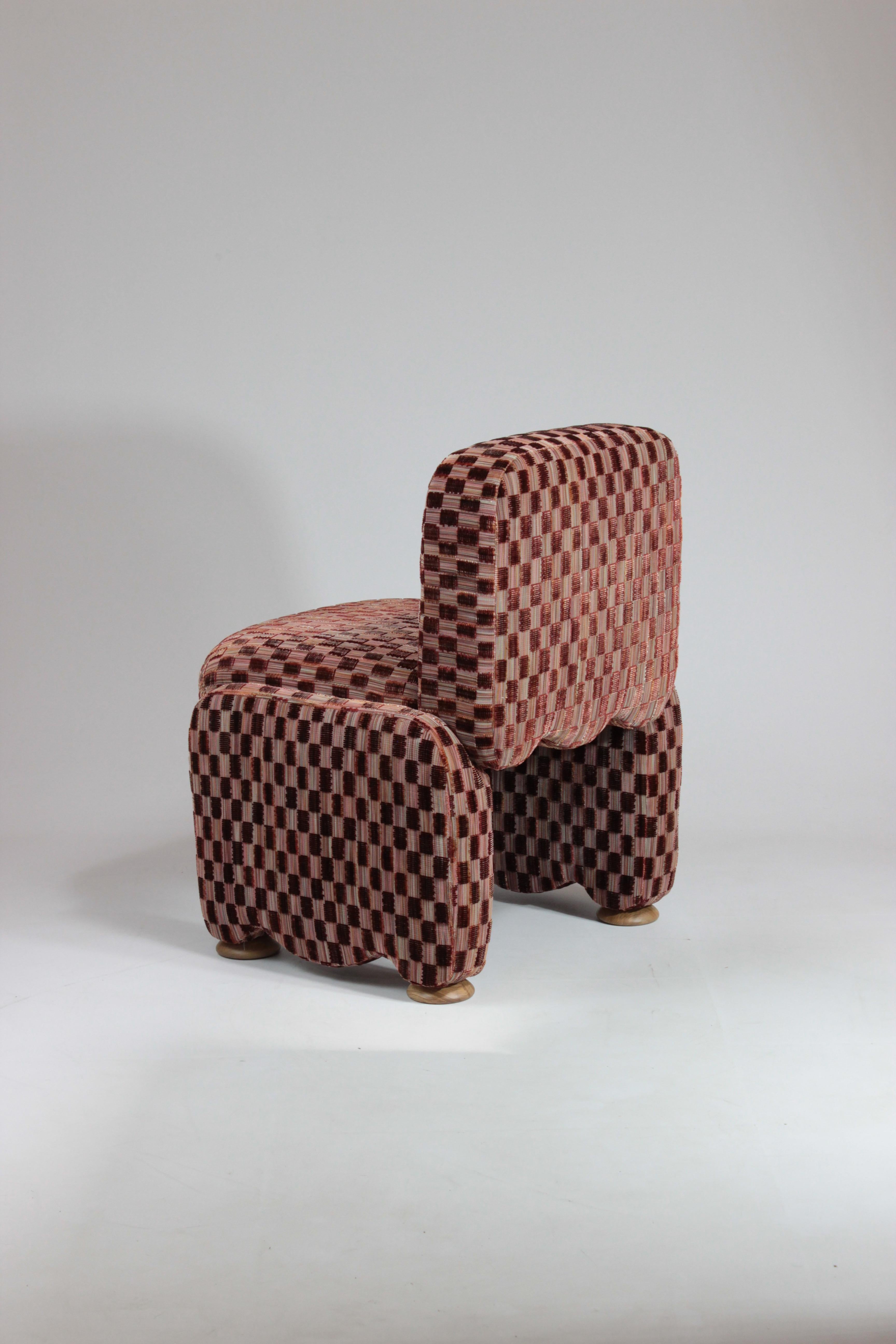 Portuguese DOOQ! Cindy Chair withou arms in Red Fabric For Sale