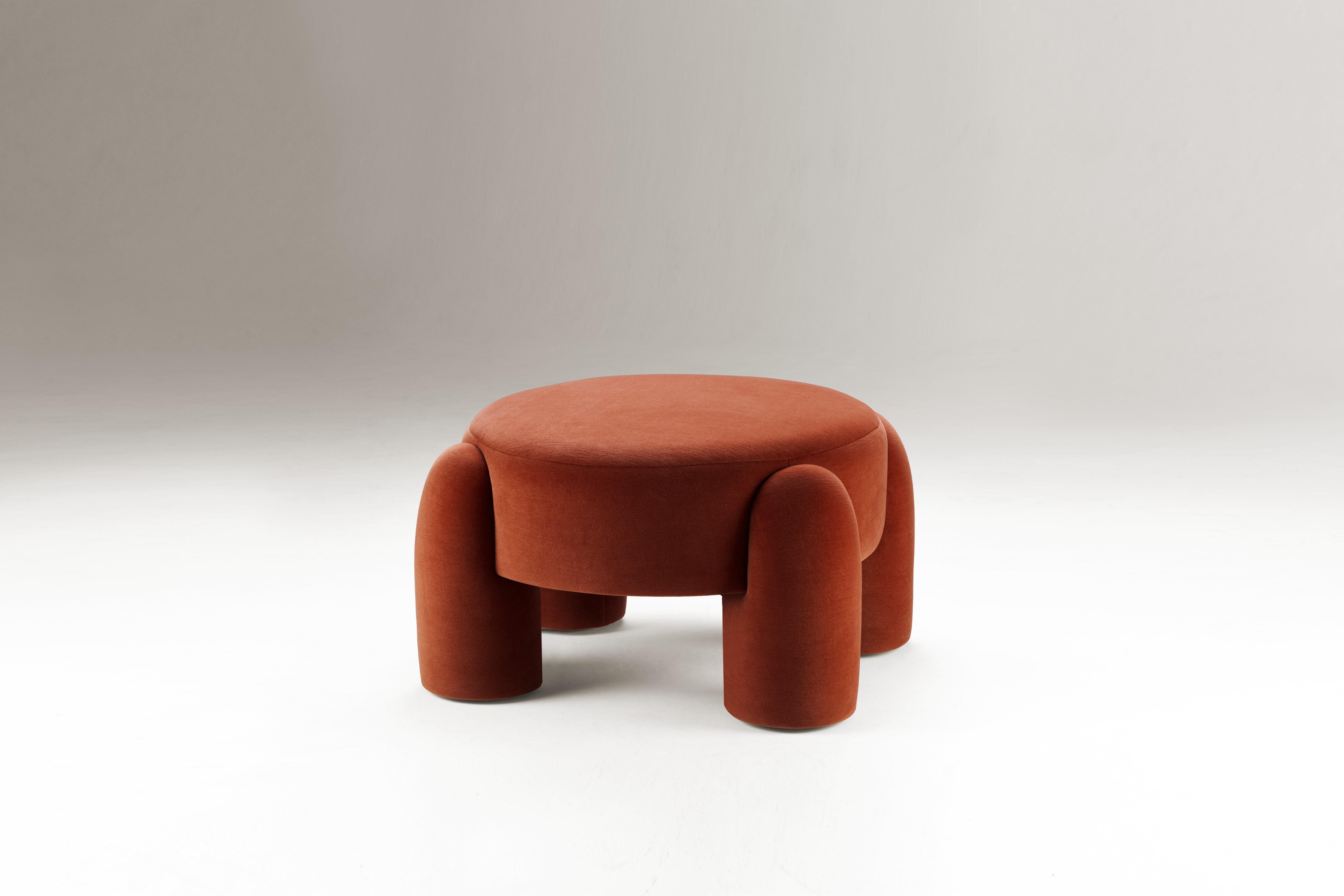 DOOQ! Marlon Pouf, Light Orange and Pink by Pietro Franceschini For Sale 7