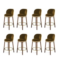 DOOQ Silla de Mostrador Moderna de Mitad de Siglo Alma en COM x8