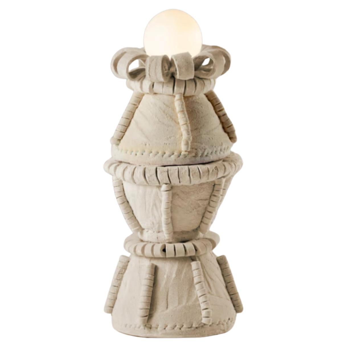 DOOQ Moderne Marjorelle Lotus-Lampe in Nude Beige, Mid-Century Modern