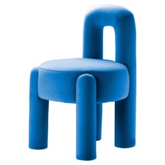 DOOQ! Milan New! Organic Modern Marlon Chair, Blue Kvadrat by P.Franceschini
