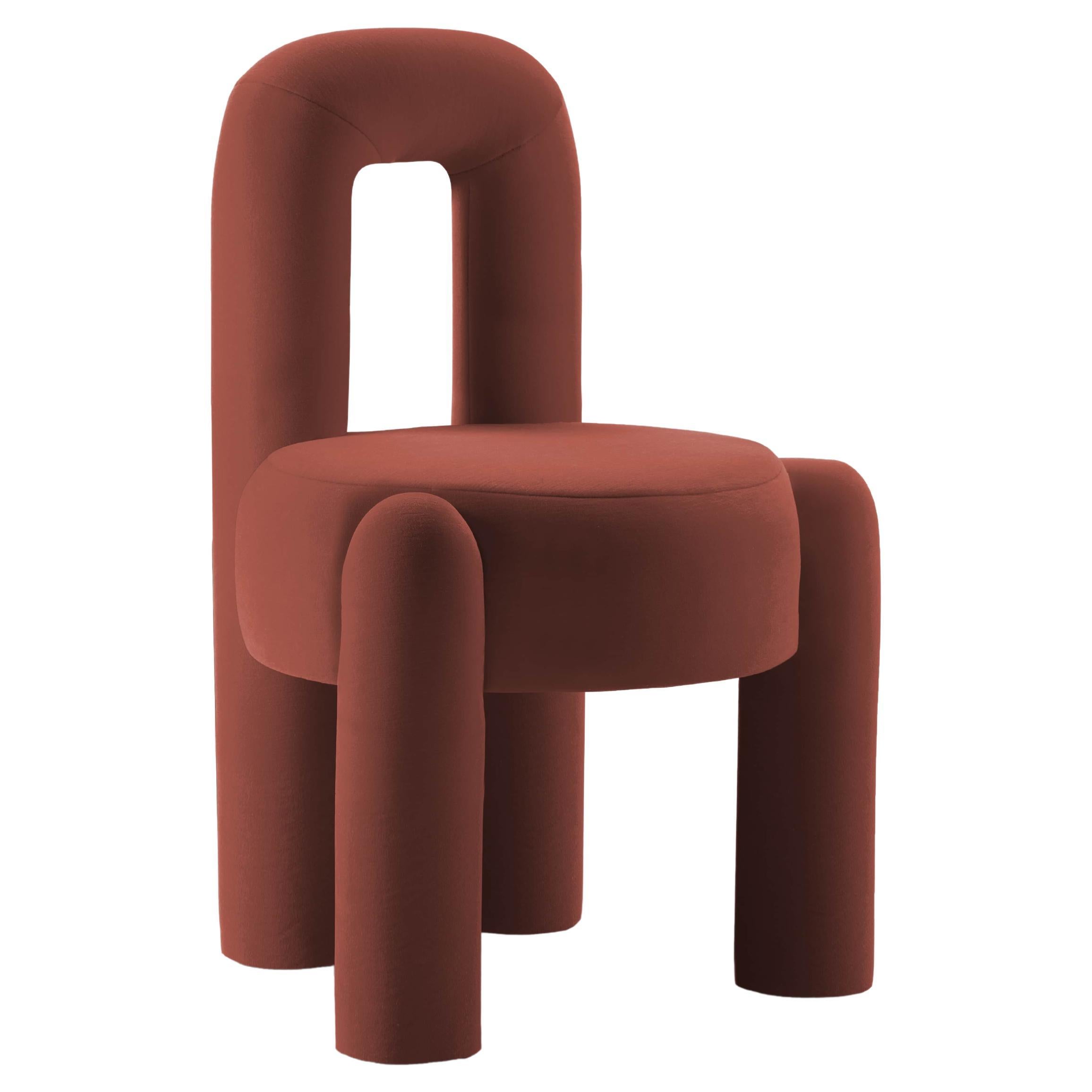 DOOQ! Milan New! Organic Modern Marlon Chair, Burgundy Kvadrat by P.Franceschini For Sale