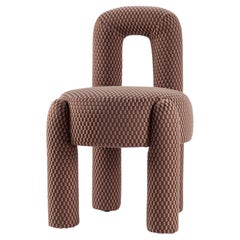 DOOQ! Milan New! Organic Modern Marlon Chair in Red and Brown by P.Franceschini