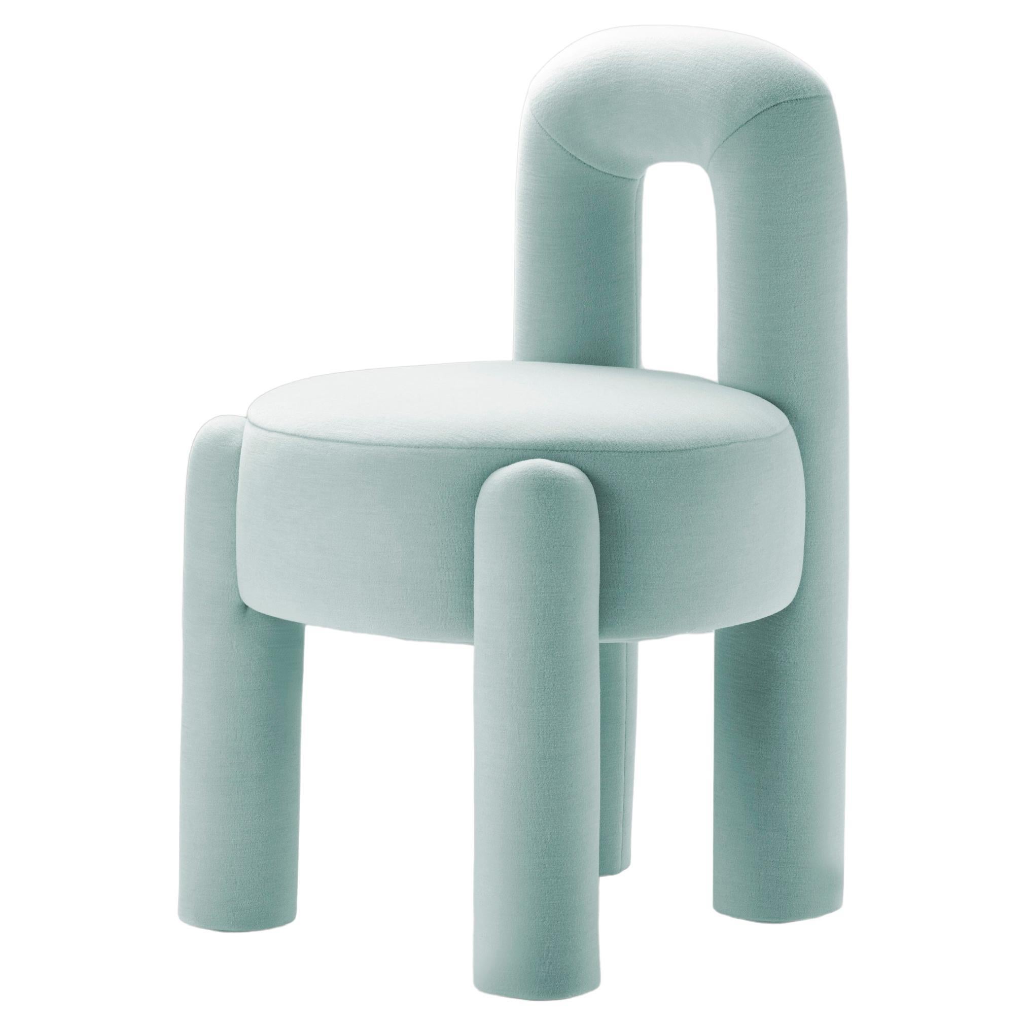 DOOQ! Milan New! Organic Modern Marlon Chair, Mint Kvadrat by P.Franceschini For Sale