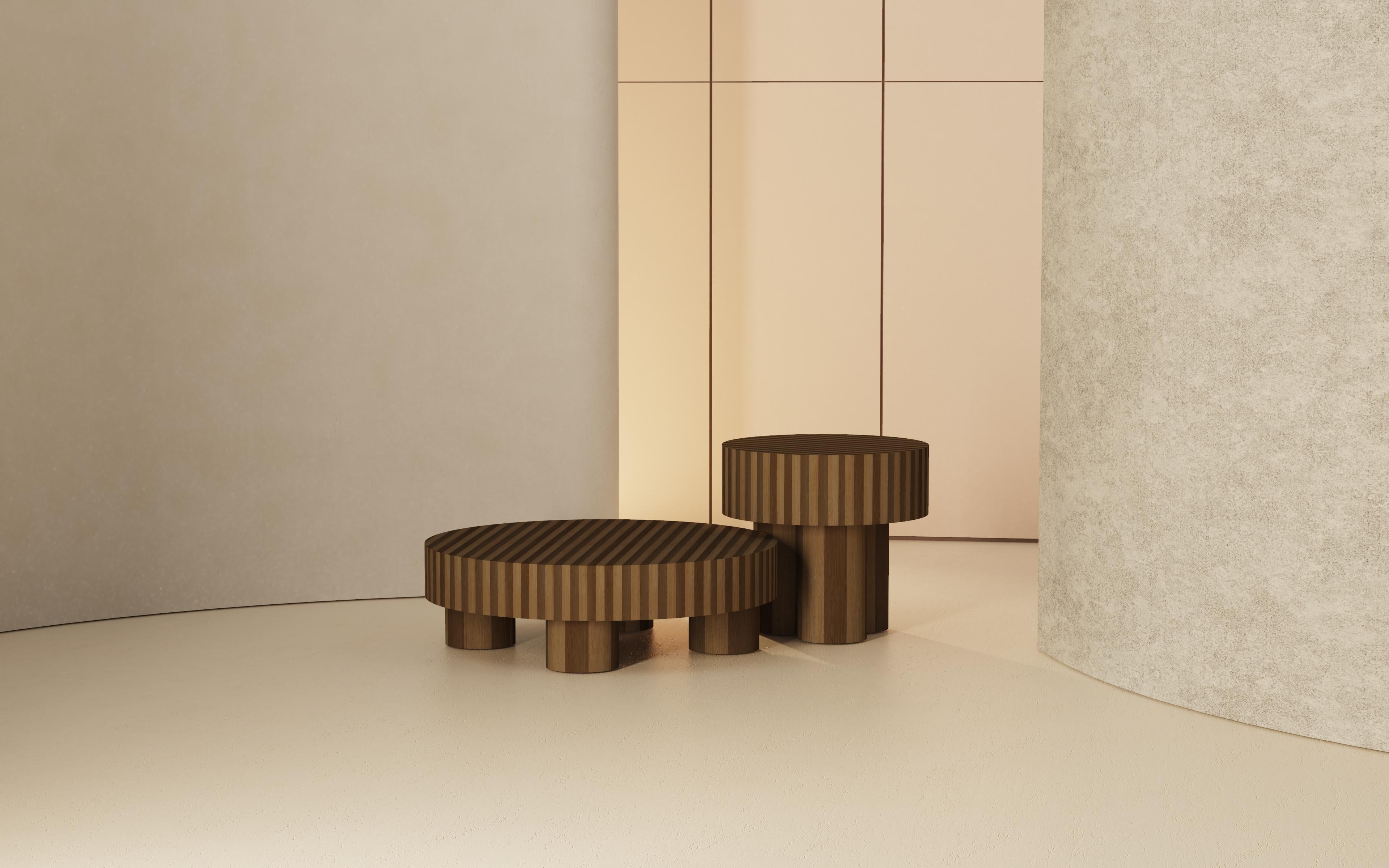 Wood DOOQ Modern Handmade Portuguese Nusa Center Table For Sale