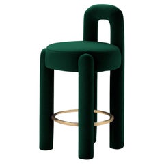 DOOQ! Modern Marlon Counter Chair in Dark Green Kvadrat by P. Franceschini