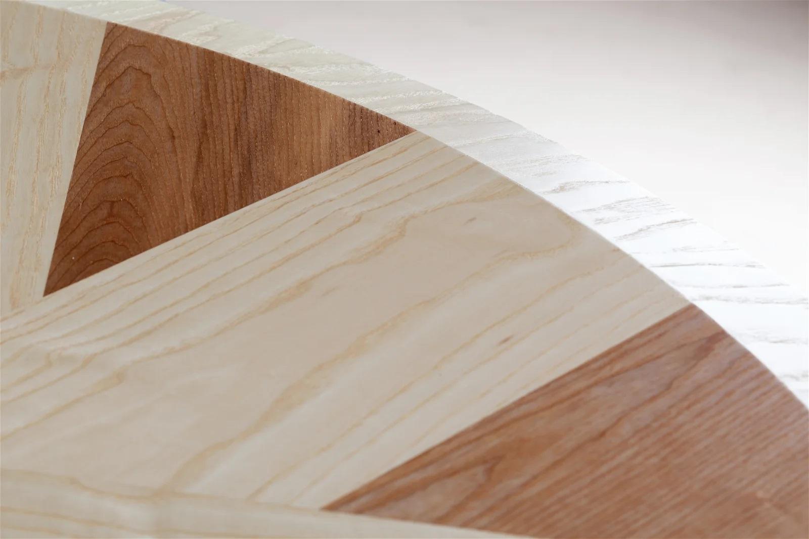 Portuguese DOOQ Modern Natural Olive Ash and Travertine Dining Table L'anamour, 150 For Sale