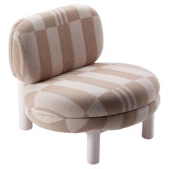 DOOQ ! Nouveau ! Fauteuil de salle à manger moderne Aimi en bois laqué beige et crème