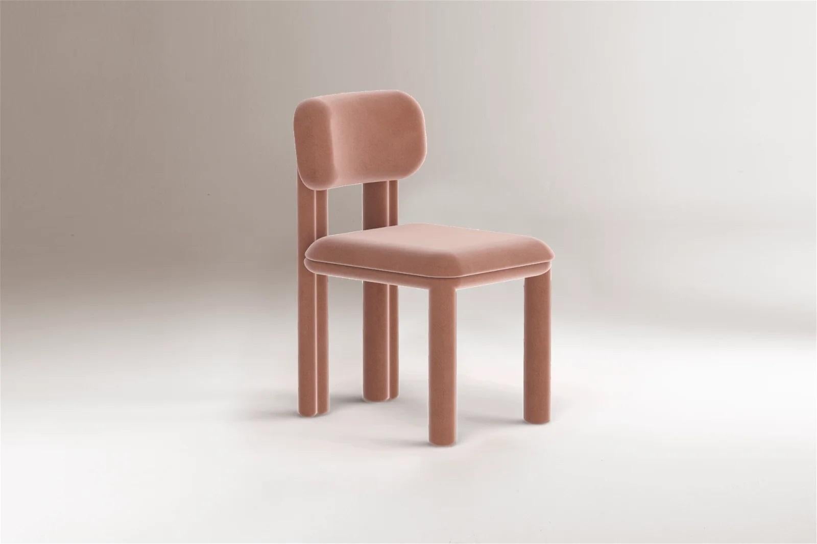 DOOQ Nuova sedia da pranzo moderna Camelia in velluto di cotone completamente imbottita

Le dimensioni dei prodotti possono variare fino a 2 cm!

Ti presentiamo Camelia, una sedia che incarna con grazia l'essenza del periodo romantico, incanalando i