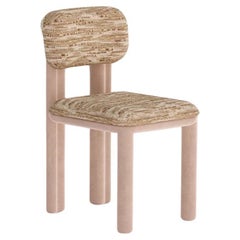 DOOQ! New! Modern Dining Chair Camelia in Beige Fabric Fully Upholstered