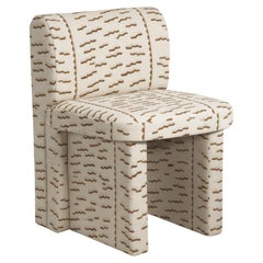 DOOQ! NEU! MODERN! Slide Chair in braunem und beigefarbenem Stoff