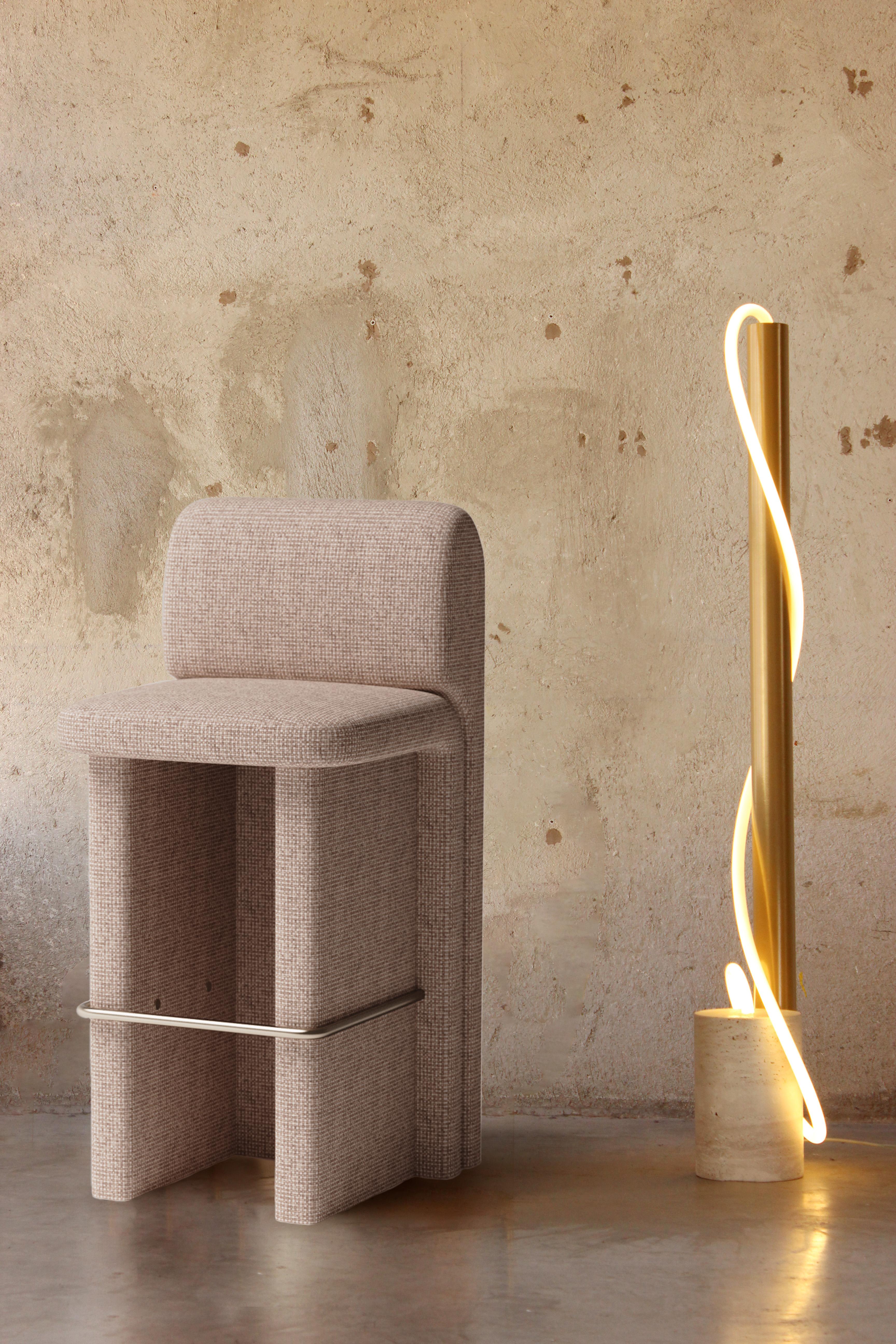 ¡DOOQ! ¡NUEVO! ¡Moderno! Silla de mostrador deslizante en beige en venta 2