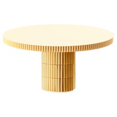 ¡DOOQ! ¡NUEVO! Mesa de comedor Nouvelle Donne en amarillo, D=120cm