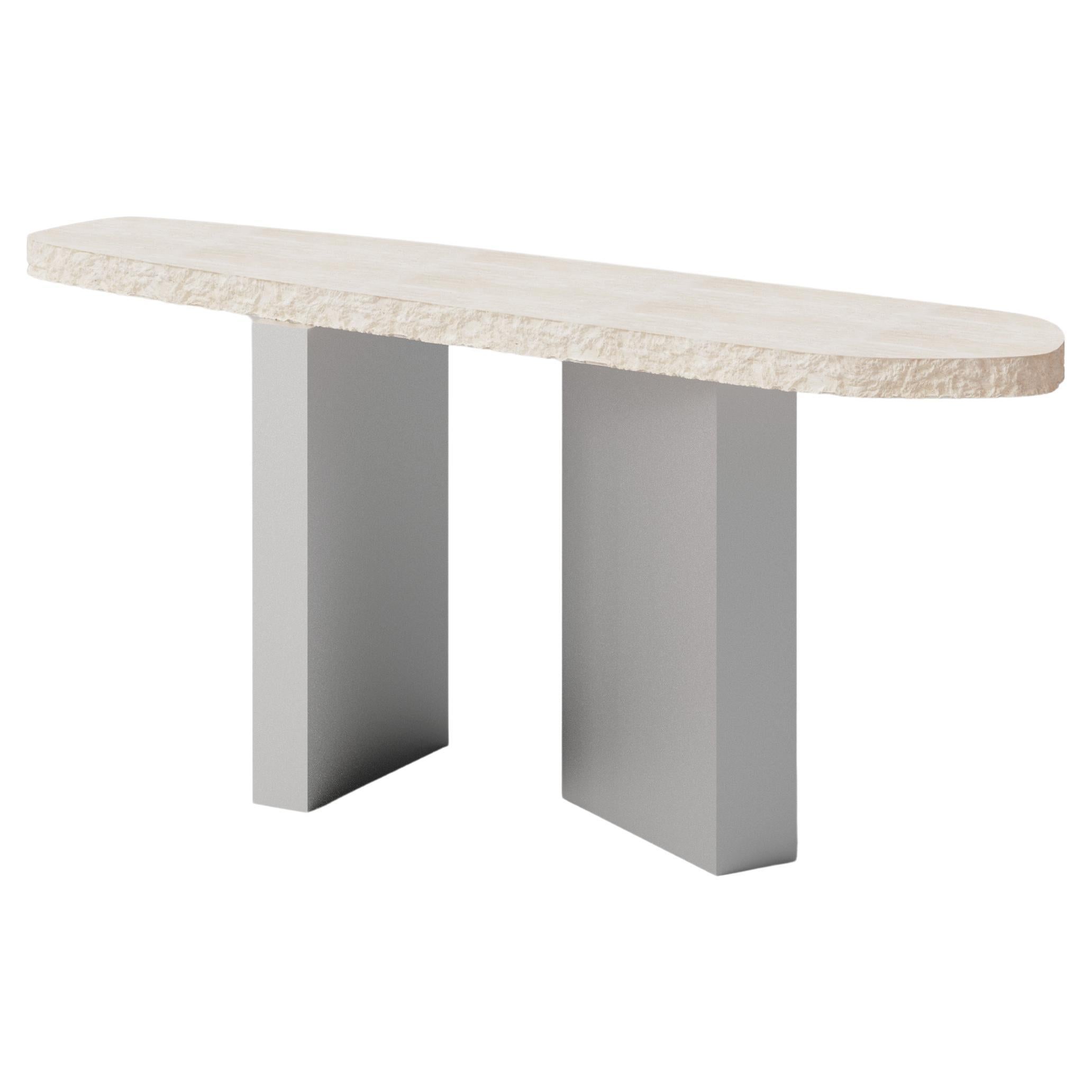 DOOQ! NUOVO! Console On the Rocks in travertino e dettagli in metallo