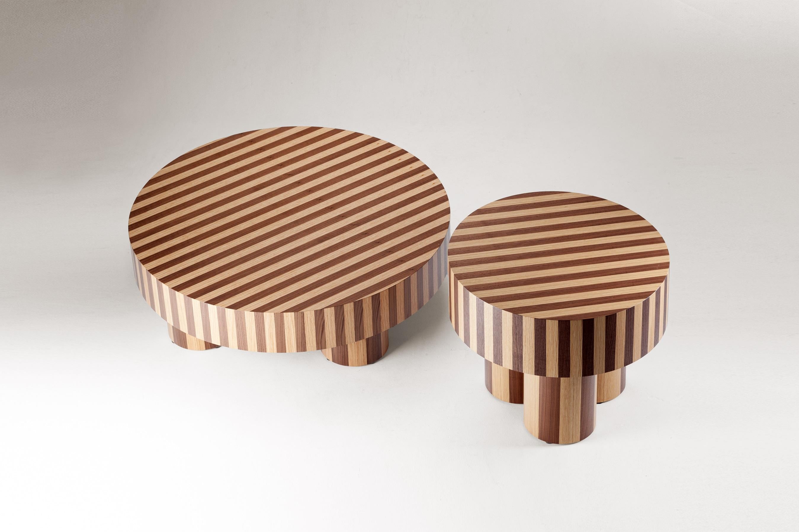 Wood DOOQ New Organic Modern Handmade Portuguese Nusa Side Table  For Sale