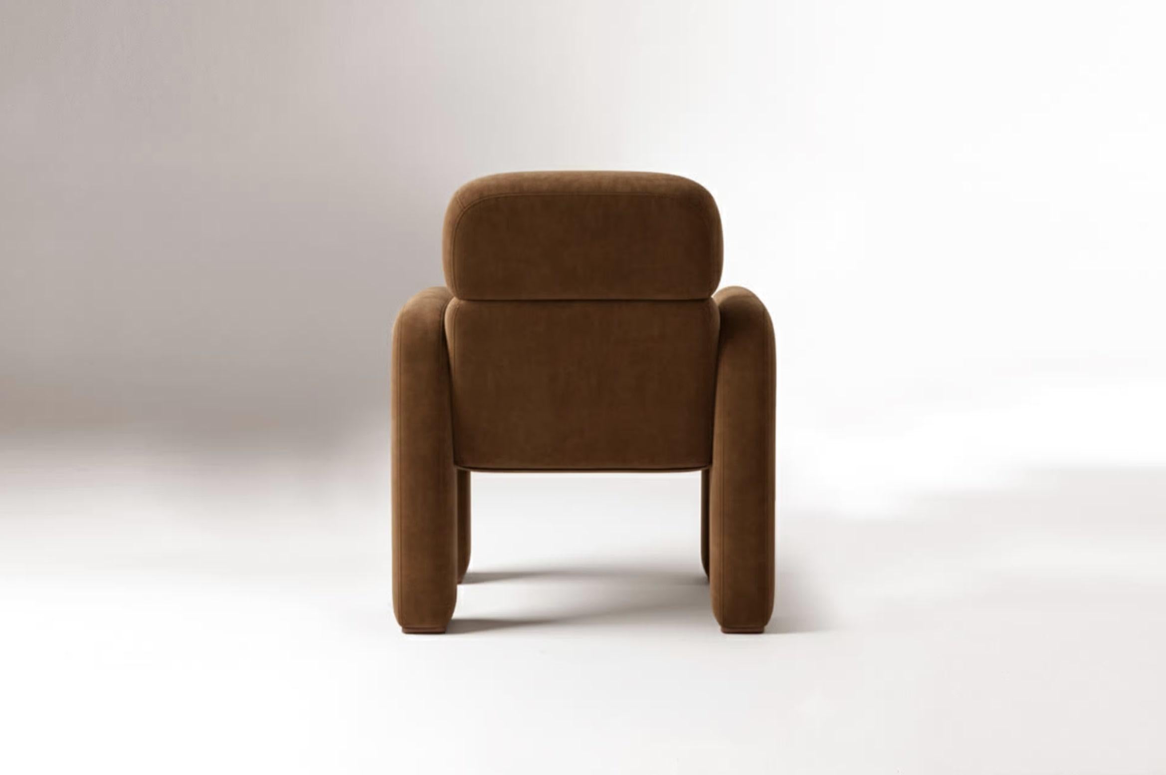 Tessuto DOOQ! NUOVO! Moderno organico! Sedia Vertigo in velluto rosso in vendita