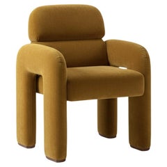DOOQ ! NOUVEAU ! Chaise Organic Modern Vertigo en velours jaune