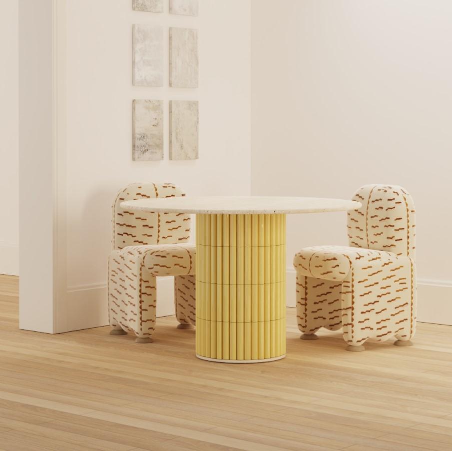XXI secolo e contemporaneo DOOQ! NEW! Organic Modernist Cindy chair without arms in Cream in vendita