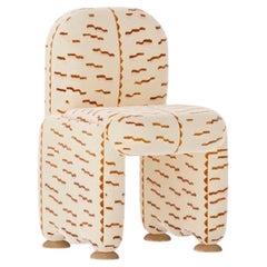 DOOQ! NEU! Organischer modernistischer Cindy-Stuhl ohne Armlehnen in Creme