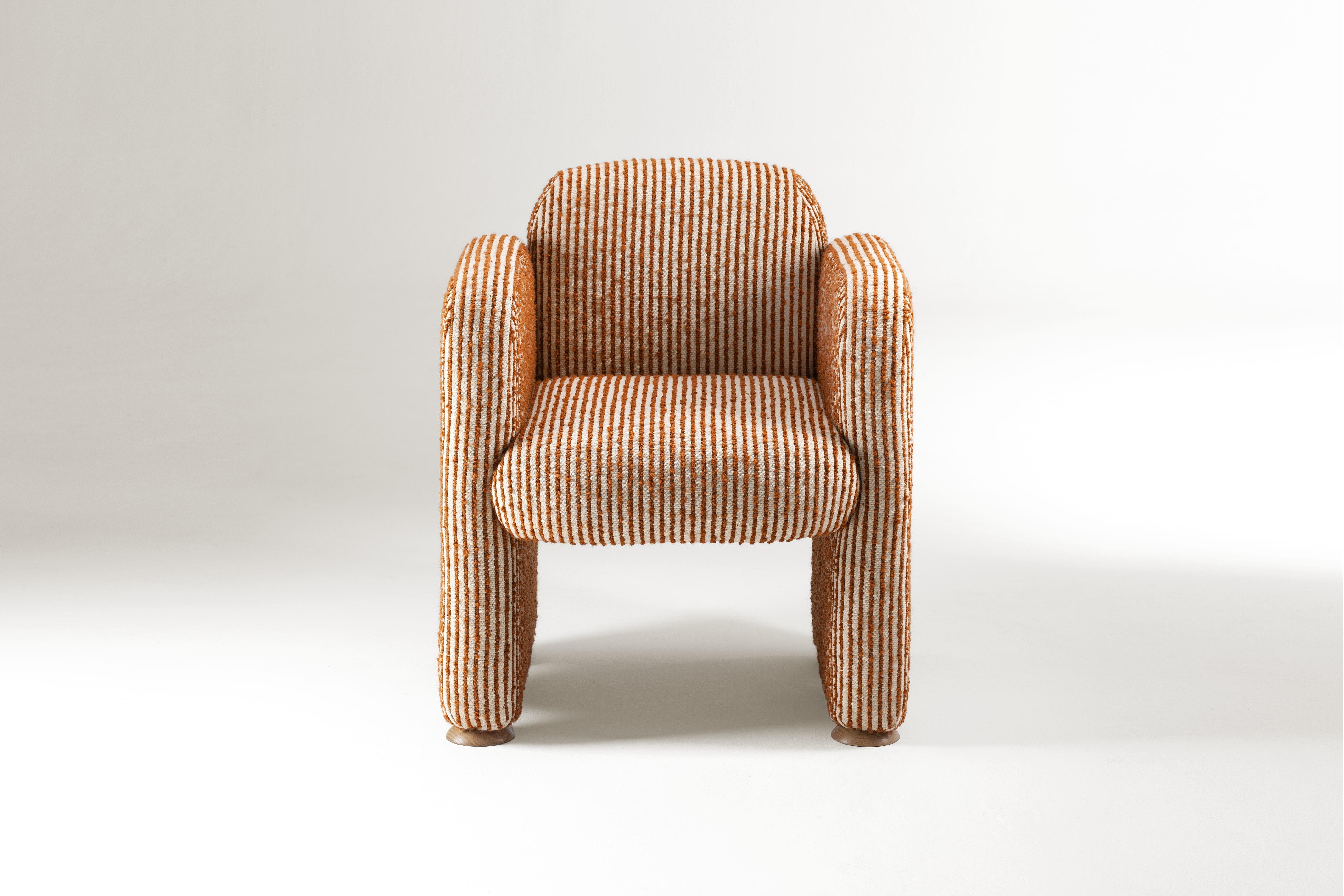 DOOQ ! NOUVEAU ! Organic Modernist Cindy Chaise rouge et blanche avec accoudoirs en vente 3
