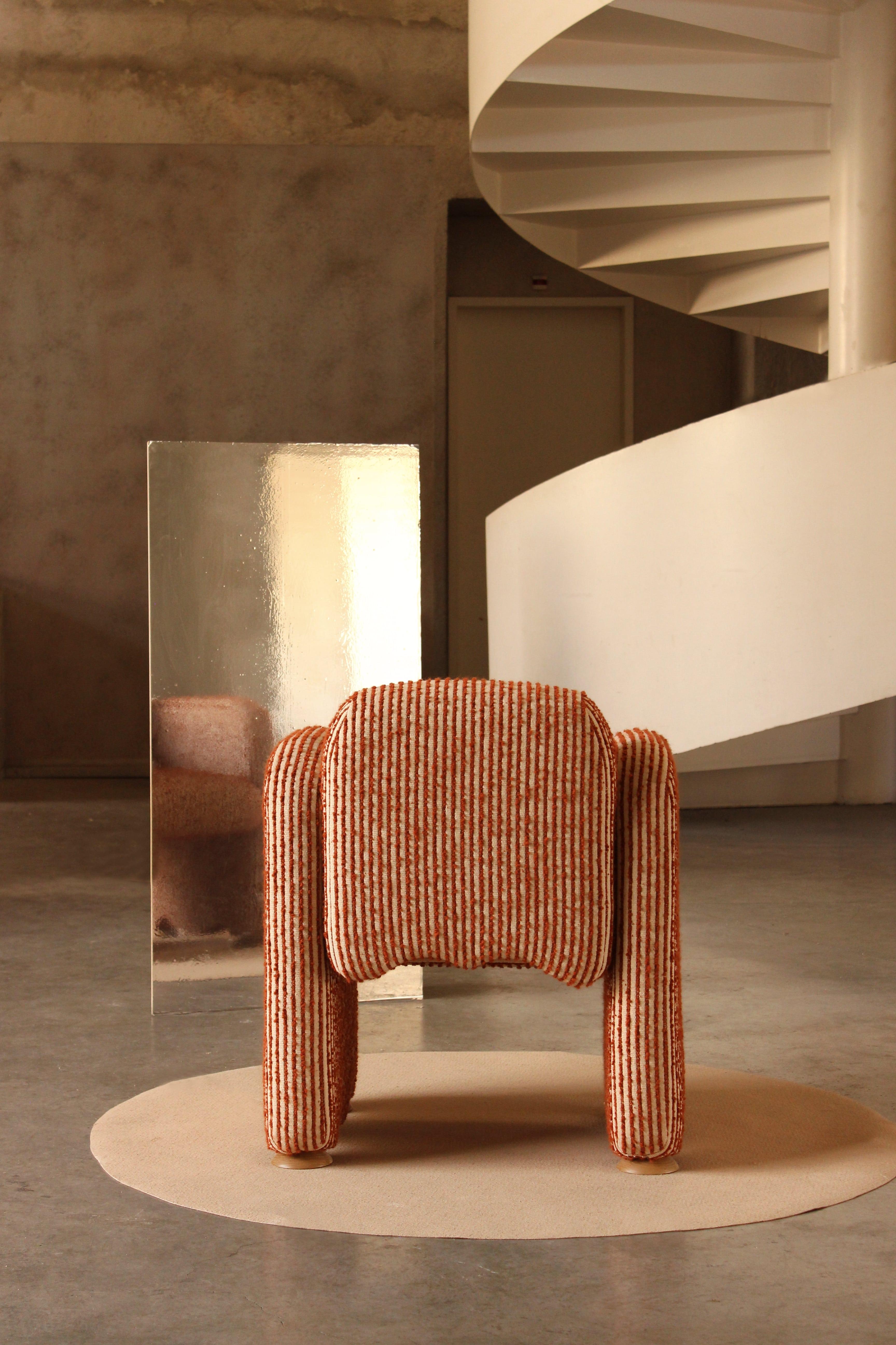 DOOQ ! NOUVEAU ! Organic Modernist Cindy Chaise rouge et blanche avec accoudoirs en vente 10