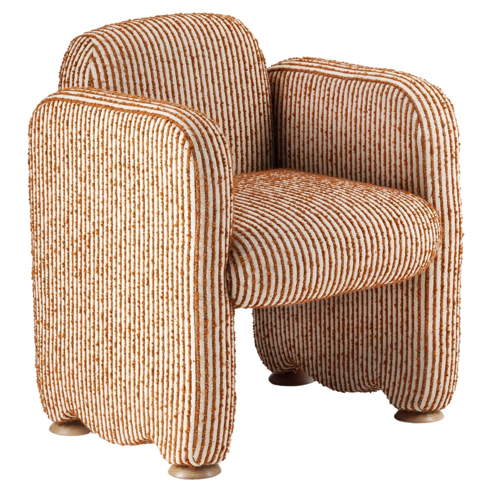 DOOQ ! NOUVEAU ! Organic Modernist Cindy Chaise rouge et blanche avec accoudoirs en vente