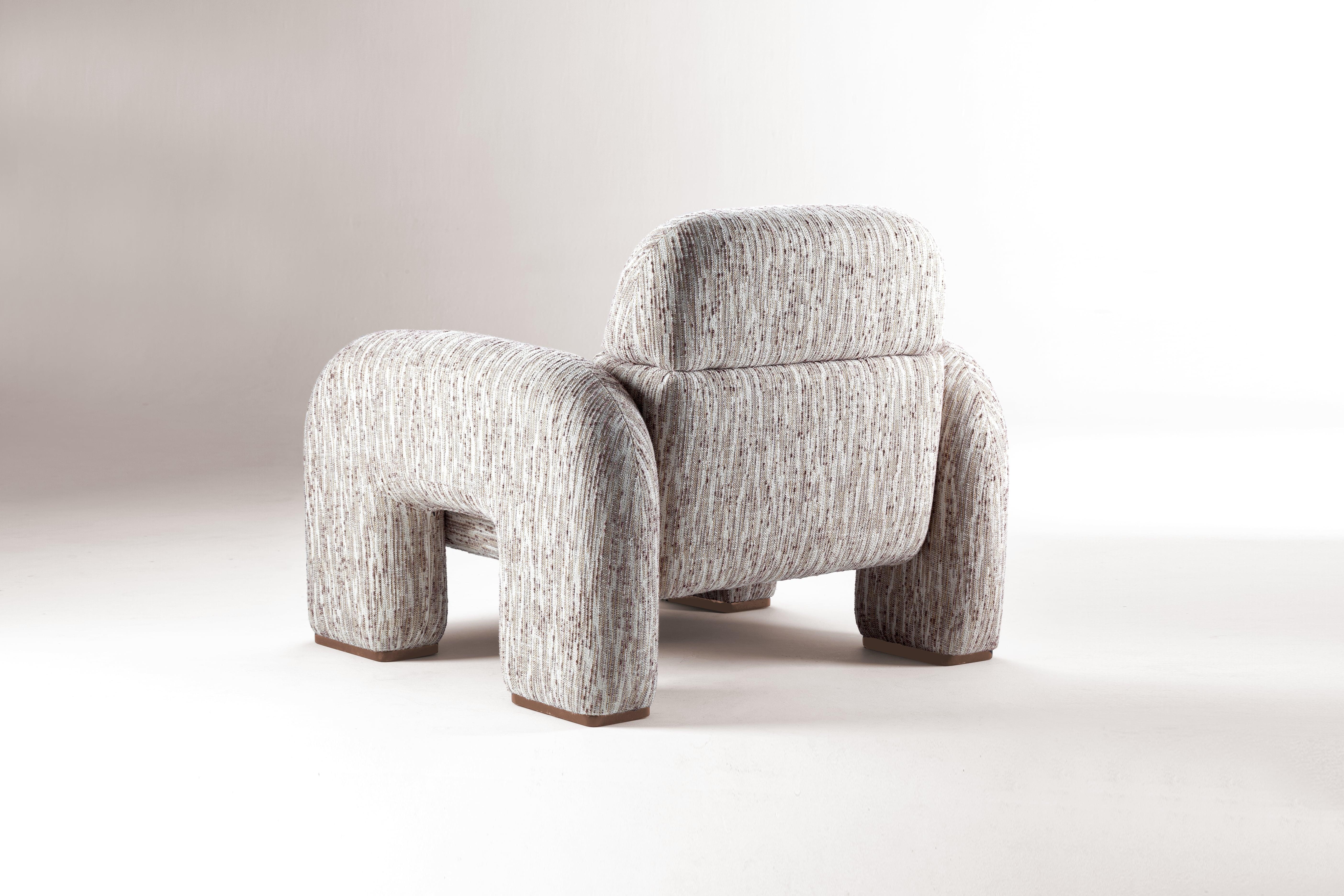 Tissu DOOQ ! NOUVEAU ! Fauteuil moderniste organique Vertigo en blanc en vente