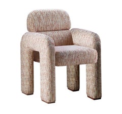 DOOQ! NEW! Organic Modernist Vertigo chair in Red and Grey Fabric