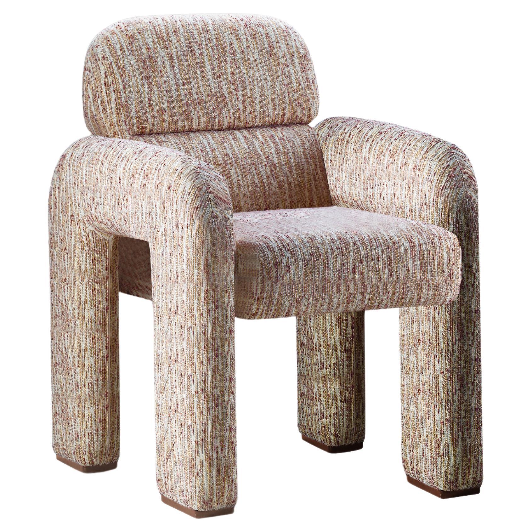 DOOQ! NEW! Organic Modernist Vertigo chair in Red and Grey Fabric